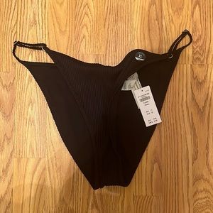 NWT Hollister Cheeky Bikini Bottom XL Black